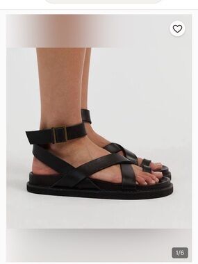 The Bali Tailor black Leni sandals 38 NEW